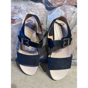 Dr Scholl’s Karma Black Buckled Open Toe Sandals Women’s Size 10
